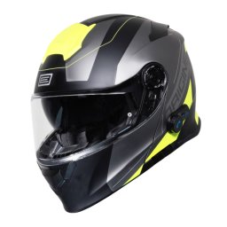 Casca moto Origine Delta Spike rabatabila cu ochelari, Bluetooth incorporat, culoare fluo galben negru, marime M
