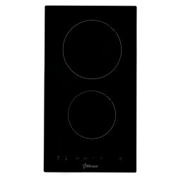 RESIGILAT - Plita incorporabila STARCREST SEH-GT3122, Vitroceramica, 2 zone de gatit, Touch control, Timer, Sticla Neagra