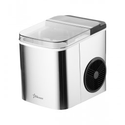 RESIGILAT- Masina de facut cuburi de gheata STARCREST SIM-1201IX, Capacitate 12Kg 24h, Doua dimensiuni pentru cuburi, Rezervor apa 1.3 l, Inox