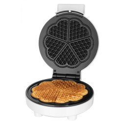 RESIGILAT - Aparat pentru preparat vafe STARCREST WM-1910, 1000W, 5 vafe, Placi antiaderente, Indicator luminos, Alb