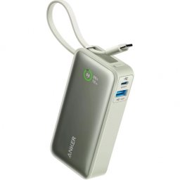 Baterie Externa Anker Nano, 10000mAh, 30W, QC + PD, 1 x USB-A - 2 x USB-C, Verde A1259G61