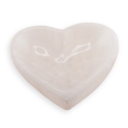 Bol inima din Selenit, mare - 14,5cm
