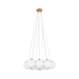 Brilagi - Lustră suspendată cu cablu GLOBE 10xE14/15W/230V albă
