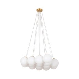 Brilagi - Lustră suspendată cu cablu GLOBE 15xE14/15W/230V albă