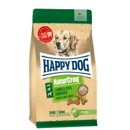 Happy Dog NaturCroq Lamm & Reis Knochen - Biscuiți în formă de os, cu aromă de miel și orez 500 g