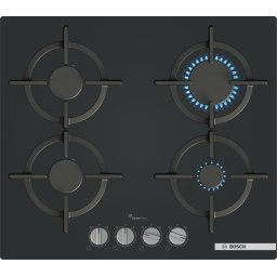 PPP6A6I10 Seria 6, Plită pe gaz, 60 cm, Quartz, Negru
