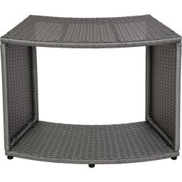 Masa suport MSpa pentru jacuzzi rotund, design ratan, 80x30x58 cm
