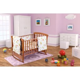 Set pentru patut bebe Somnart Jungle 60x120, bumbac, 5 piese