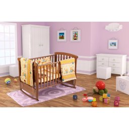 Set patut bebe Somnart Honey 5 piese, bumbac, 60x120 cm