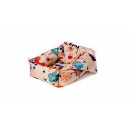 Set reductor bebe nest SomnArt cu paturica si pernuta, model bufnite, crem