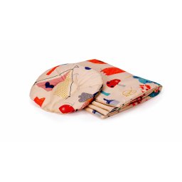 Set paturica si pernuta ergonomica pentru bebelusi SomnArt Bufnite