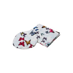 Set paturica si pernuta ergonomic pentru bebelusi SomnArt, fluturas bleu