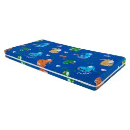 Saltea ortopedica Somnart 60x120 cm pentru bebelusi, husa impermeabila, dinozauri