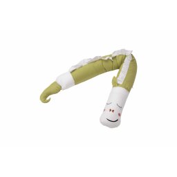 Protectie laterala pentru patut Dragon verde, din bumbac, 25x180 cm