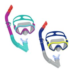 Masca de snorkeling Bestway Crusader cu snorkel, mix culori