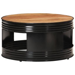 Masuta de cafea, negru, 68 x 68 x 36 cm, lemn masiv de acacia GartenMobel Dekor
