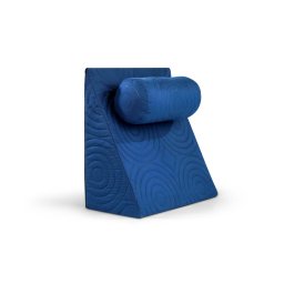 Perna ortopedica antireflux pentru citit si TV, 60x68x30 cm, albastra