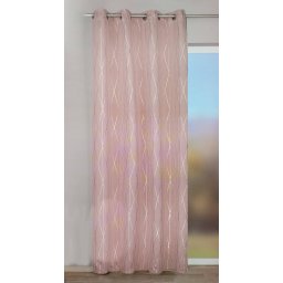 Draperie dimout cu inele Cannes, roz-gold, 135 x 245 cm