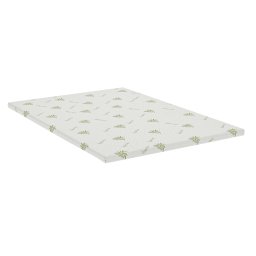 Topper saltea Aloe Vera 140x200 cm, 5 cm, husa detasabila, fermitate medie