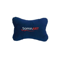 Perna pentru tetiera auto Somnart, albastra, ergonomicǎ, 32x23 cm
