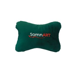 Perna pentru tetiera auto Somnart verde, ergonomica, 32x23 cm