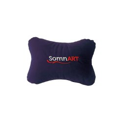 Perna pentru tetiera auto Somnart, mov, 32x23 cm, suport gat
