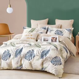 Lenjerie de pat Percale 2PXXL, 4 piese, bumbac, model floral PRC145