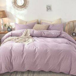 Lenjerie de pat Percale roz 4 piese XXL din bumbac, pentru pat matrimonial