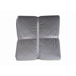 Cuvertura de pat velour matlasata reversibila SomnArt 220x240 cm gri