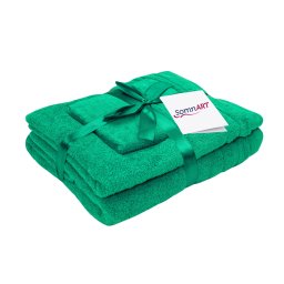 Set prosoape baie Somnart din bumbac 600 gsm, 3 piese, verde
