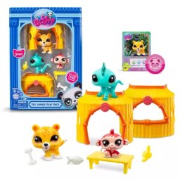 Littlest Pet Shop: Set de figurine, seria1 - 3 buc - Junglă