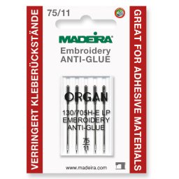 Set 5 ace de brodat, anti-glue, finete 75, Madeira 9456