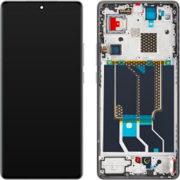 Piese si componente Display cu Touchscreen Realme GT 6T, cu Rama, Argintiu (Fluid Silver), Service Pack 621029000191