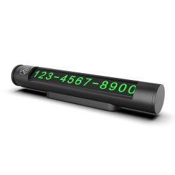 Tellur Temporary Car Parking Card For Two Phone Numbers Metallic Black