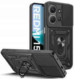 Husa Husă Tech-Protect CamShield Pro pentru Xiaomi Redmi 15C 171 mm, protecție cameră cu slider, neagră