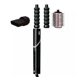 Perie Multistyler 3 în 1 1400 W, Coanda Technology, 3 temperaturi, 3 viteze, Cool Shot, ondulare automată + perie ovală + concentrator, Negru