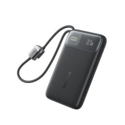 Baterie externa EnerFill FC11, 20000mAh, cablu integrat USB Type-C si Iphone Lightning, 22.5W, display, negru