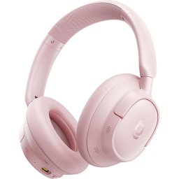 CASTI Baseus Inspire BH1, Wireless Noise Cancelling Headphones OS, pt smartphone, over-ear, sunet Hi-Res, microfon pe casca, conectare prin Bluetooth 5.0, roz "A0203704" (timbru verde 0.18 lei) - 6932172698584