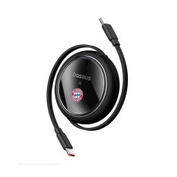 CABLU alimentare si date Free2Pull Mini, Fast Charging Data Cable pt. smartphone, retractabil, USB Type-C la USB Type-C 100W, 1.5m, negru