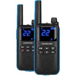 Stație walkie-talkie SMR 700 Blue 2W, 16 canale, IP54, funcție VOX, scanare automată, USB-C / AA, Albastru