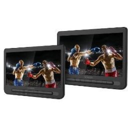 Player DVD portabil dublu SPV 7105 2x ecran LCD 10", USB, SD, autonomie 3 ore, Dolby Digital, suport tetieră inclus, Negru