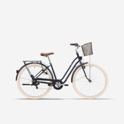 Bicicletă de oraș 520 cadru jos Albastru închis