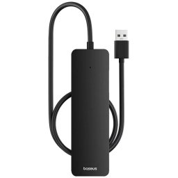 HUB USB Baseus UltraJoy 4 in 1, input USB, output 4 x USB 3.0, negru B0005280B111-01 (timbru verde 0.18 lei) - 6932172653231