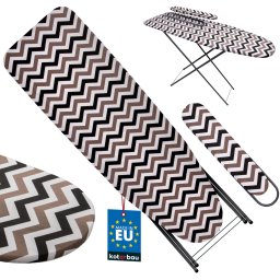 Masă de călcat 118x36 cm + masă pentru mâneci multicolor model zig-zag set