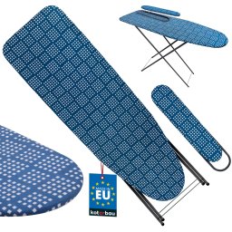 Masă de călcat 118x36 cm + masă pentru mâneci albastru model fin set