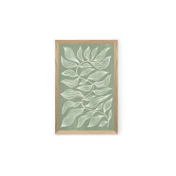 Tablou decorativ Re-Bloom, MDF, verde/alb, 33 x 48 cm