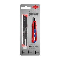 Set 10 lame de schimb originale pentru cutterul KNIPEX CutiX 90 10 165 BK, 90 10 165 E02