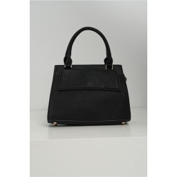 Geanta office din piele ecologica neagra cu maner dublu