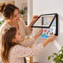 Rama pentru Desenele Copiilor A4 cu Spatiu de Depozitare