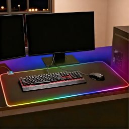 Mouse pad gaming RGB XXL cu iluminare LED